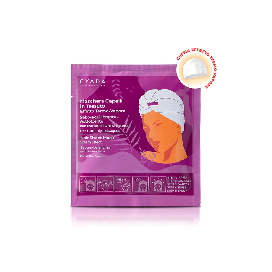 Gyada Cosmetics Maschera Capelli In Tessuto - Sebo-equilibrante E Addolcente 1 Gyada Cosmetics Maschera Capelli In Tessuto - Sebo-equilibrante E Addolcente